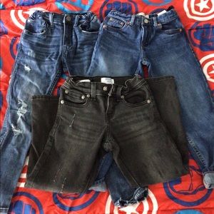 3 pairs of boys distressed skinny jeans